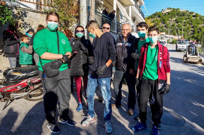 Συμμετοχή του "Πολυνίκη" στην εκδήλωση καθαρισμού του βουνού στο Πάνθεον που διοργάνωσε ο Δήμος Αγίας Βαρβάρας
