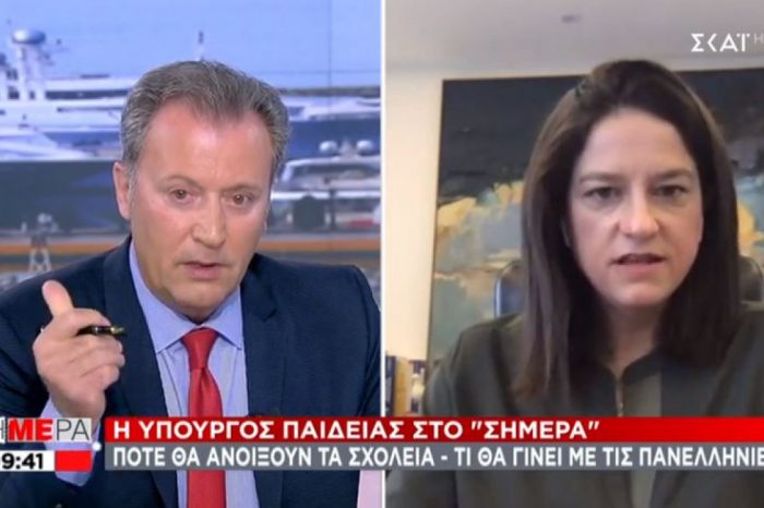 Κεραμέως στον ΣΚΑΪ: Βασικός στόχος οι Πανελλαδικές να τελειώσουν στα μέσα Ιουλίου