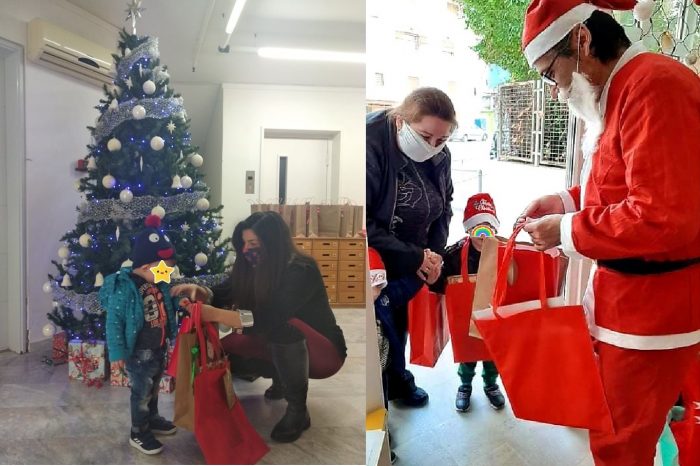 Δώρα στα παιδιά για τα Χριστούγεννα στο Αιγάλεω