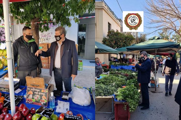 Επίσκεψη Δημάρχου Αιγάλεω Γιάννη Γκίκα στις λαϊκές αγορές της πόλης