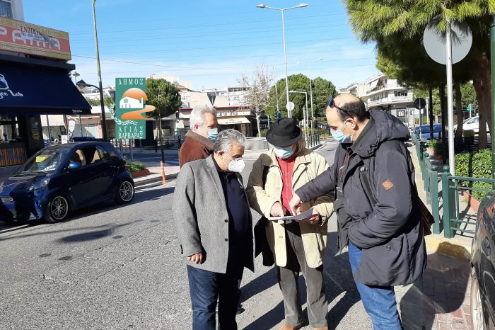 Περιοδεία Μίχου στην Ελευθερίου Βενιζέλου εν όψει του επικείμενου εξωραϊσμού της