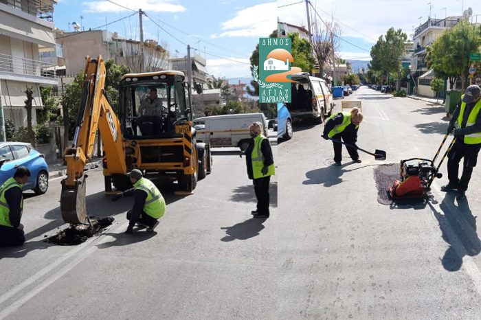 Άμεσα αποκαταστάθηκε η καθίζηση του καταστρώματος της οδού στην Μ. Αντύπα & Σίφνου