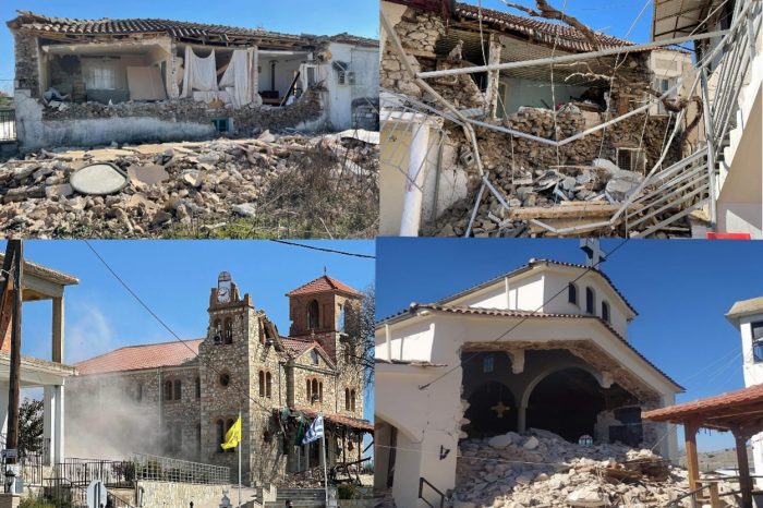Σεισμός 6 ρίχτερ στην Ελασσόνα: Κατέρρευσε σπίτι αλλά και τοίχος σε σχολείο