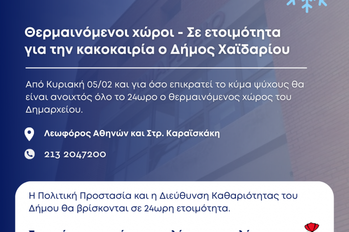 ΘΕΡΜΑΙΝΟΜΕΝΟΙ ΧΩΡΟΙ ΣΤΟ ΧΑΪΔΑΡΙ