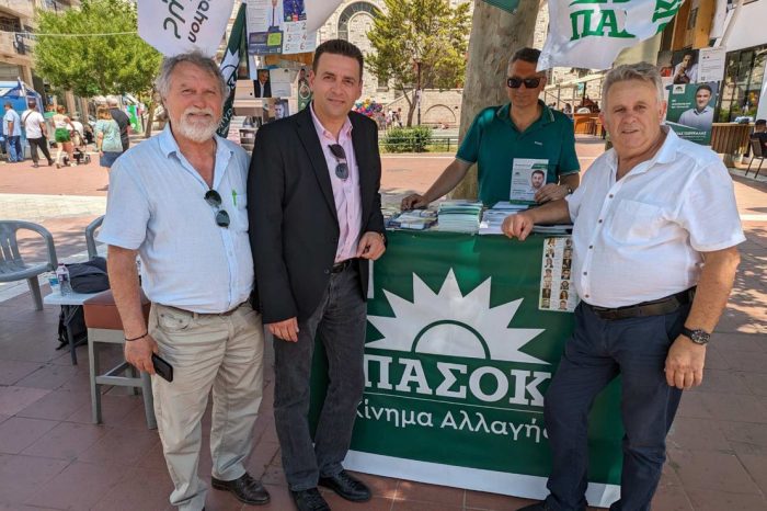 Στην Αιτωλοακαρνανία και τη Θεσσαλονίκη περιόδευσε ο υποψήφιος ευρωβουλευτής ΠΑΣΟΚ Κωνσταντίνος Χουλιάρας