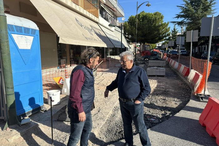 Ο Λάμπρος Μίχος επιθεώρησε τα έργα για το OPEN MALL της Αγίας Βαρβάρας